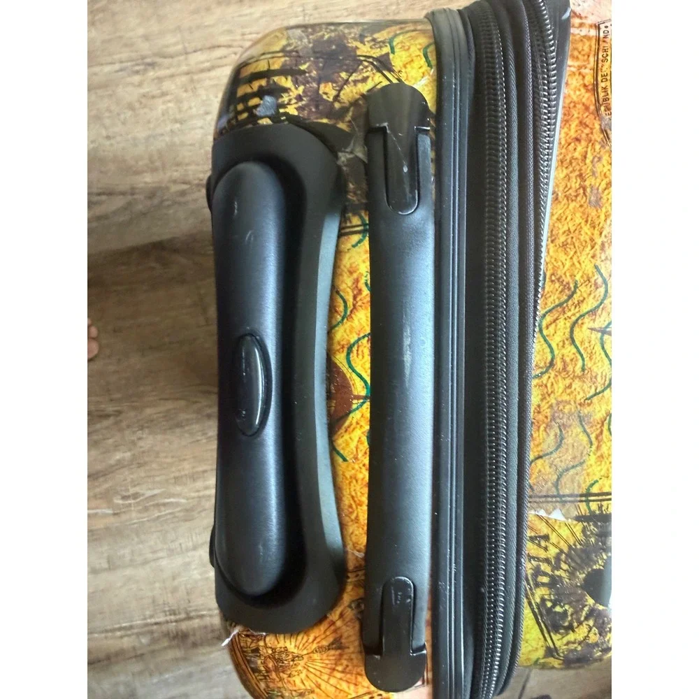 Heys World Map Voyage Hardside Spinner Suitcase Multicolor Carry-On Luggage 